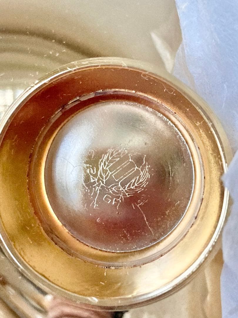 【桐箱入】金盃/金杯3個　純金の24KGP 永年勤続表彰記念　大阪府警察本部長