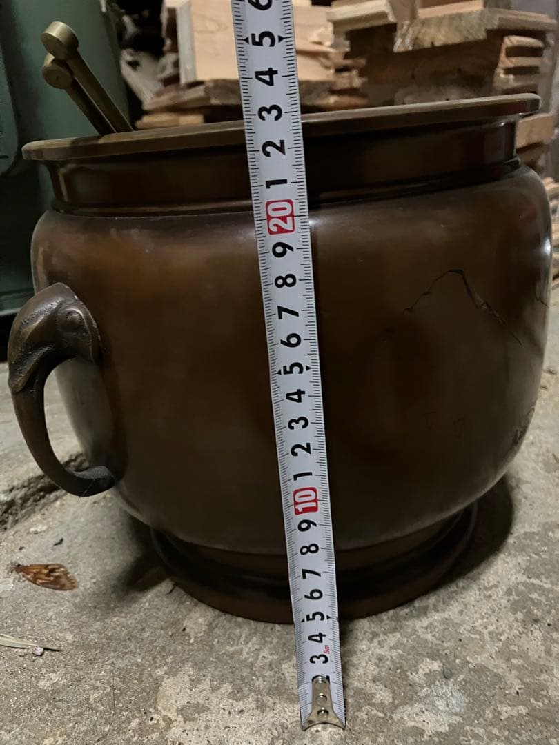 火鉢  灰入り 火箸セット