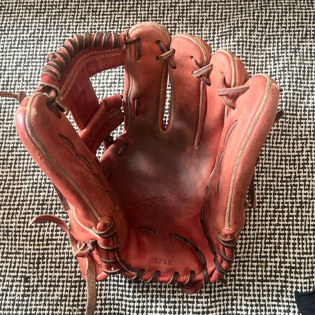 Wilson 硬式グローブ 小指2本 赤 内野手用 87型