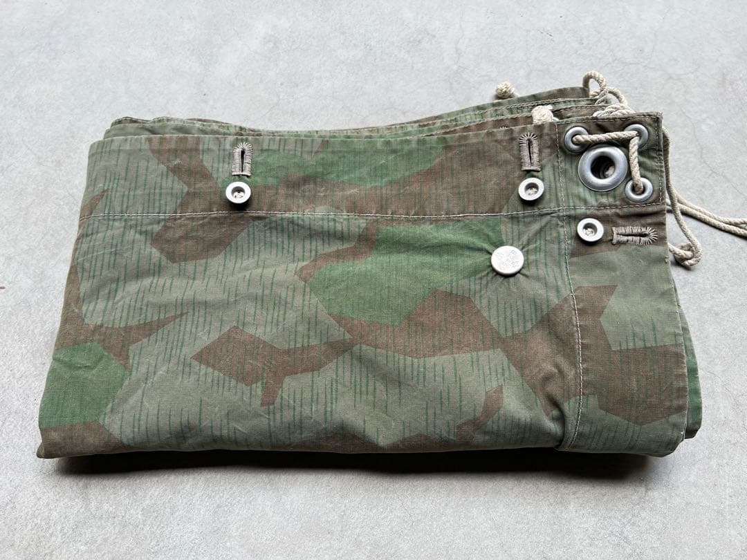 ②スイス軍幕×1 スプリンターカモ ツェルトバーン ミリタリー テント 実物