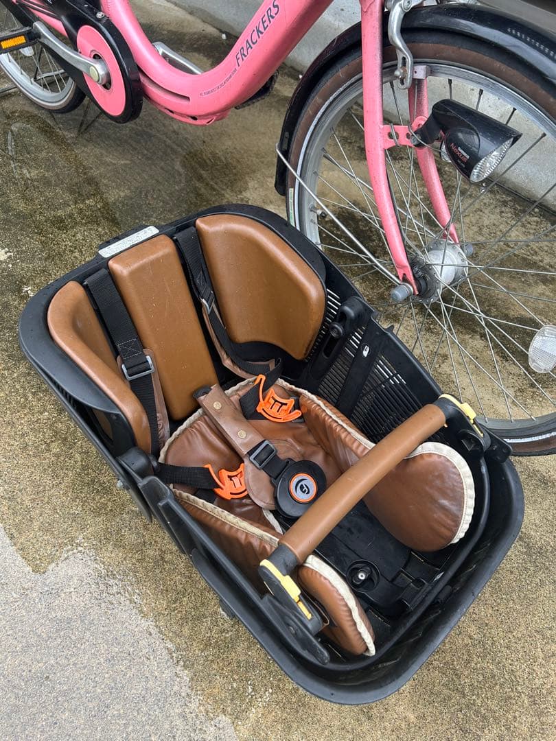 シティサイクル チャイルドシート付き ピンク　3人乗り