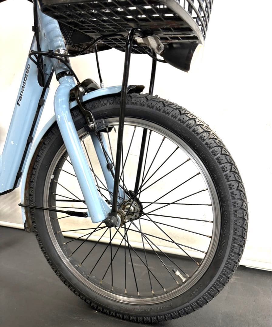 1年保証 送料無料　新型　パナソニック　20インチ　水色　電動アシスト自転車