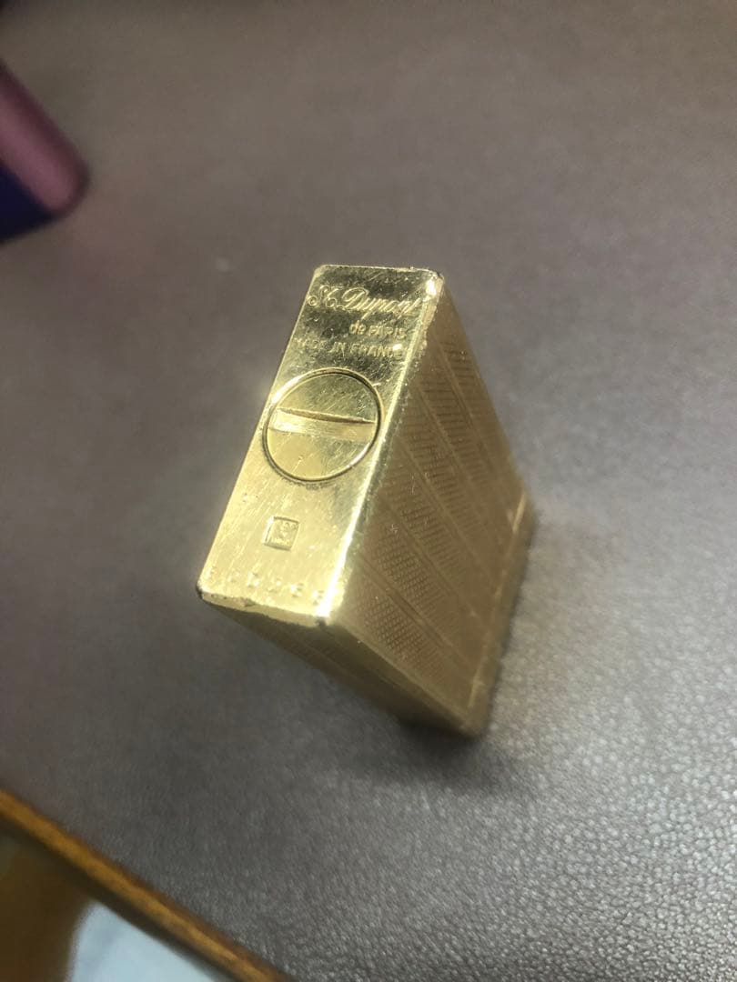 Dupont デュポンライター(ゴールド)ガス注入アダプター付き