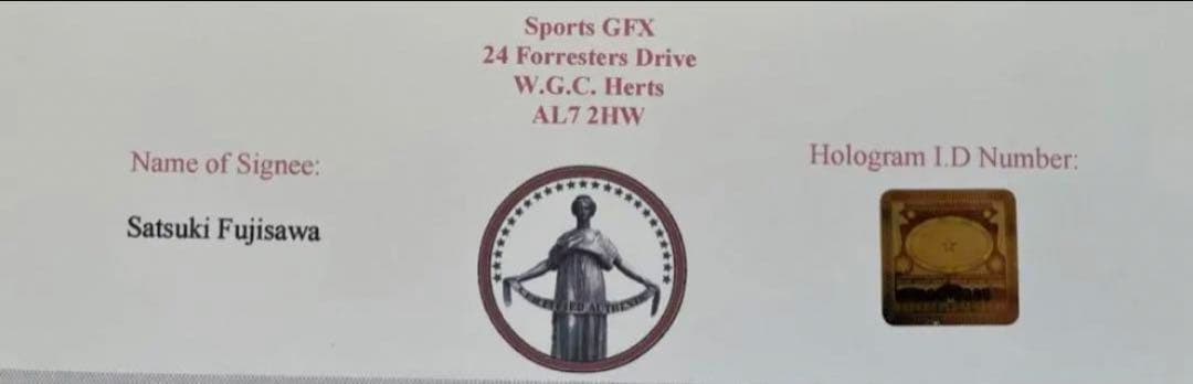 藤澤五月さん 直筆サイン付き写真 ロコ•ソラーレ 証明書付き 1枚　①