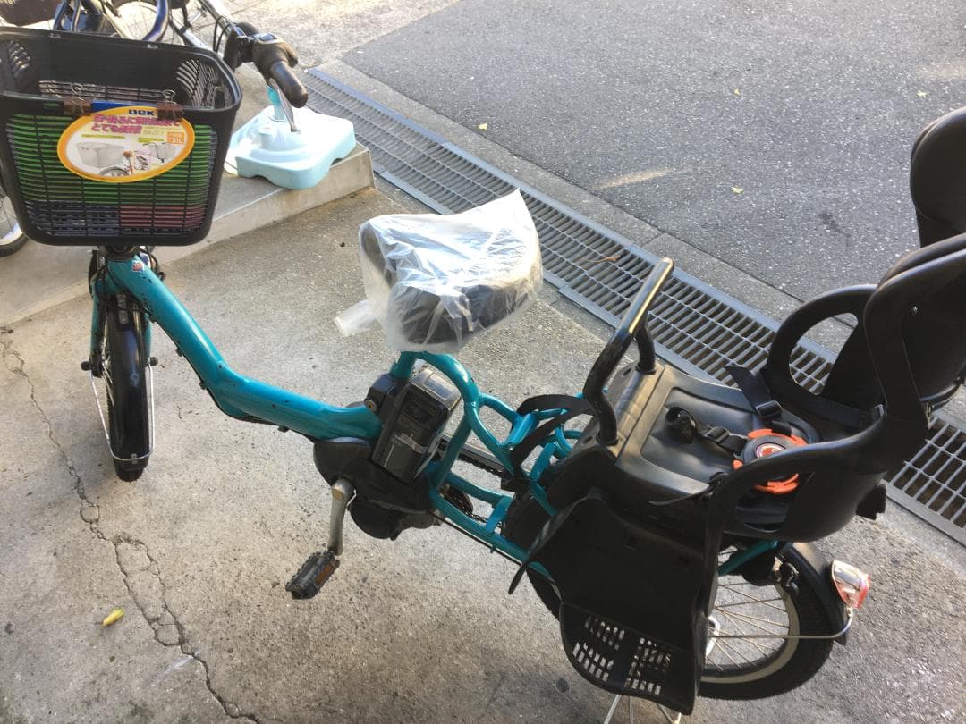 地域限定送料無料　アンジェリーノプティット　子供乗せ　青系　神戸市　電動自転車