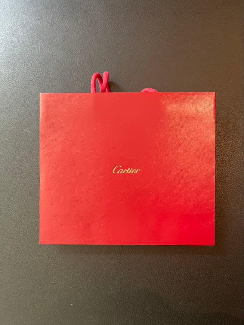 カルティエ　レッドレザー　ブレスレットボックス×ジュエリークリーナー