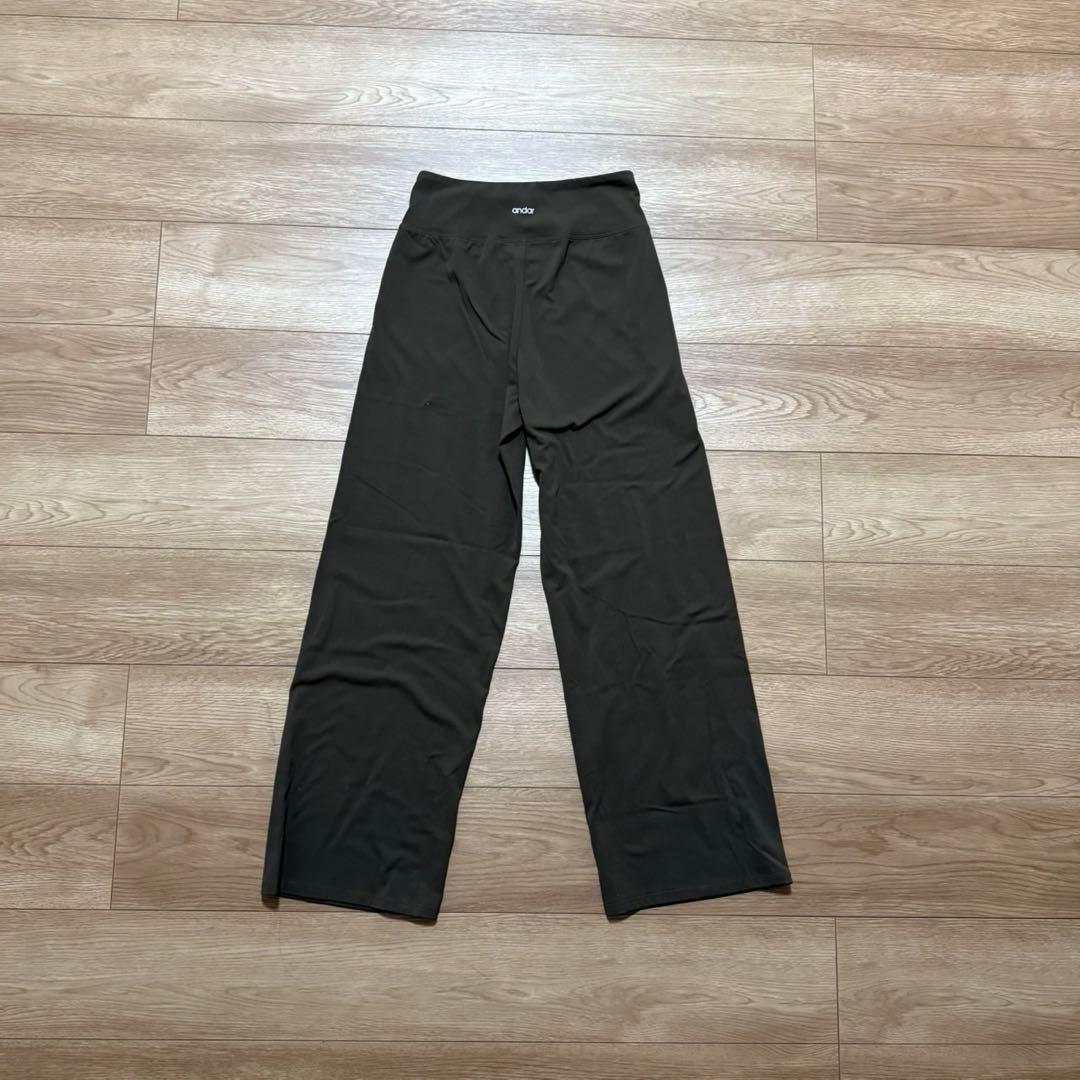 andar セミ裏起毛ワイドレギンス M