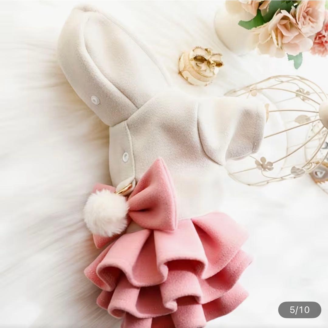 犬用プリンセスドレス《ピンク》XL