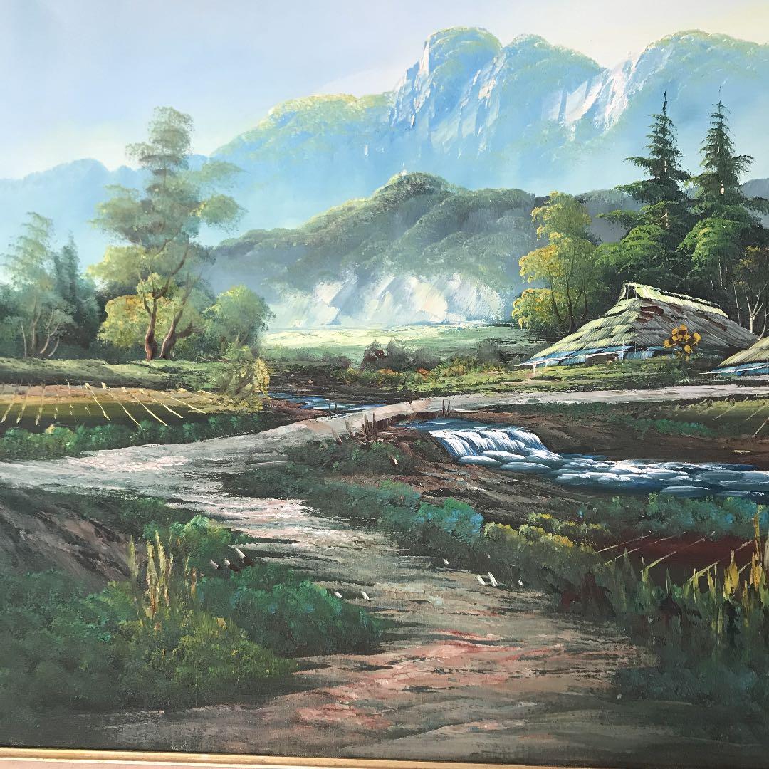 油彩画　肉筆　風景画　50号　作者　ムラキ