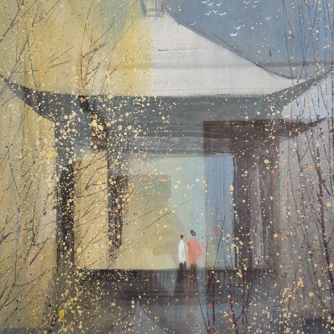 絵画　額縁付き　中華人民共和国購入