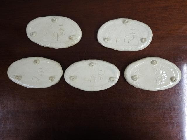 手作花篭　京名所皿　一宋造　5客　共箱　M699