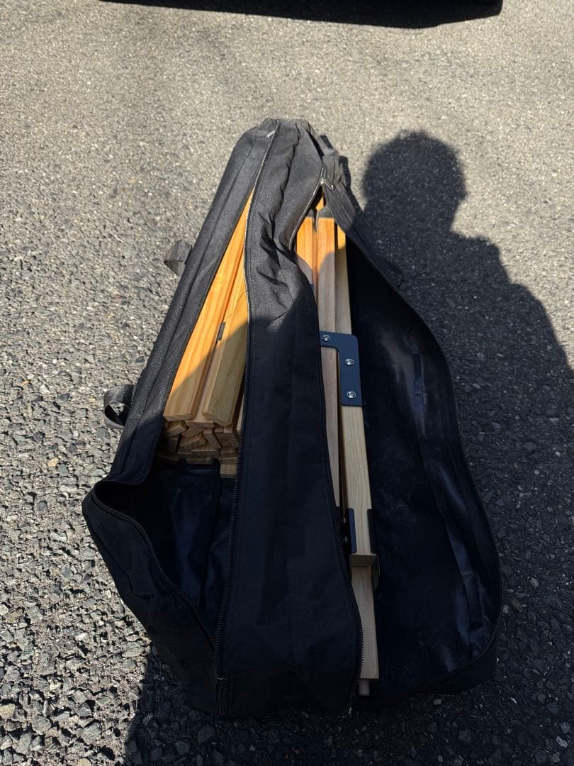 自然木製折りたたみテーブル