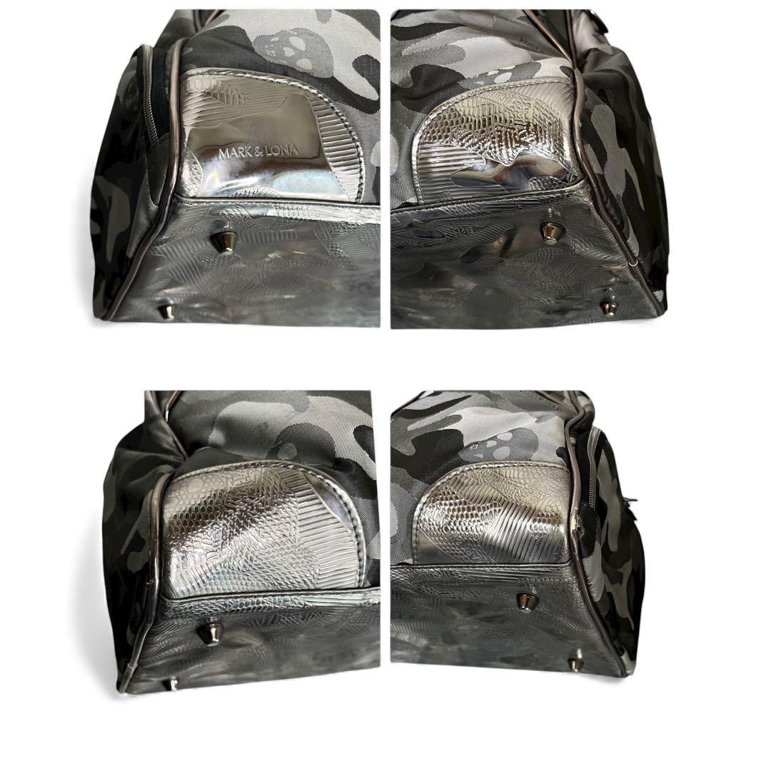 【美品】 MARK&RONA ゴルフバッグ ボストン 2way カモフラ グレー