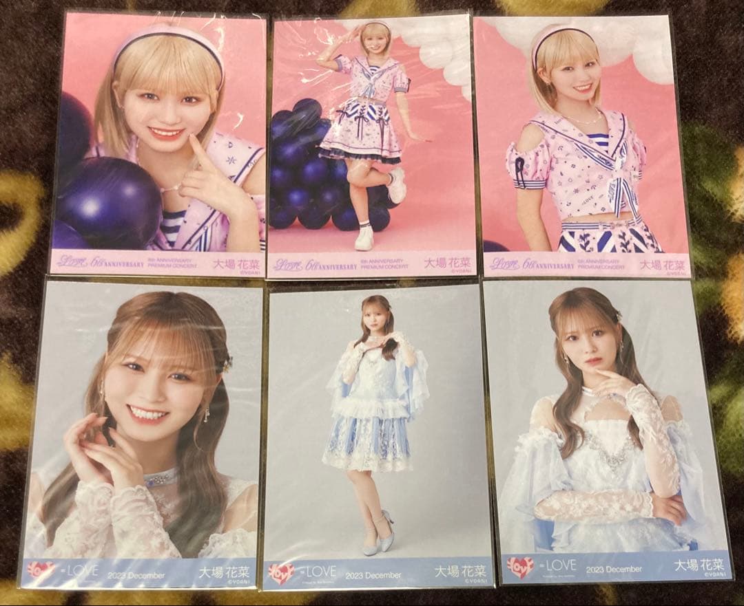 =LOVE 大場花菜 直筆生写真 ラストノート+6枚