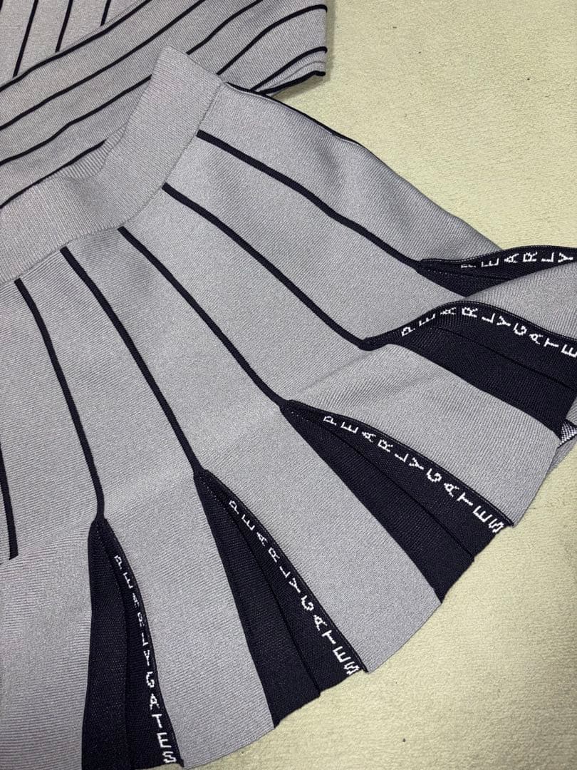 （超美品）パーリーゲイツ、ストライプ柄シリーズ、セットアップ、サイズ上1、下0