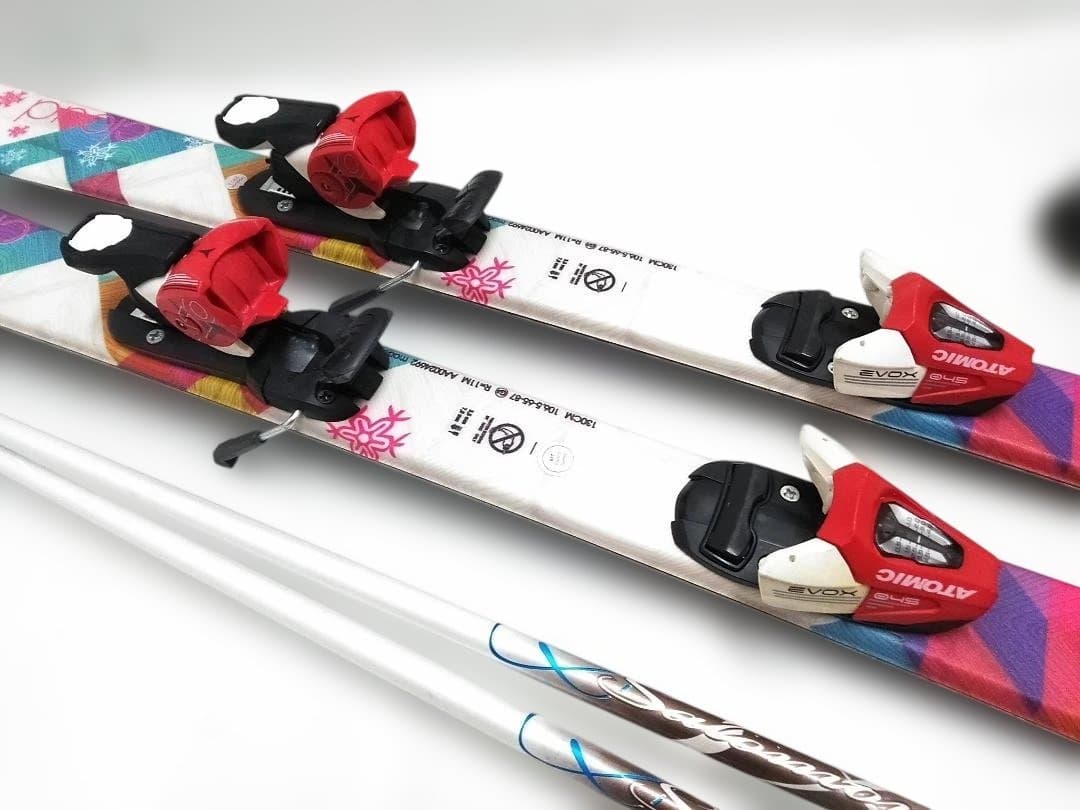 ジュニアスキー4点セット アトミック cloud 130cm ノルディカ21cm