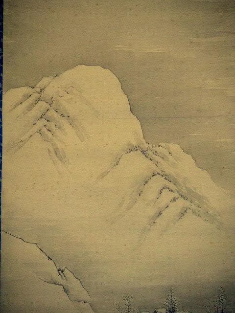 ♥掛軸　雪景図　原田 芳洲 　掛け軸　骨董品