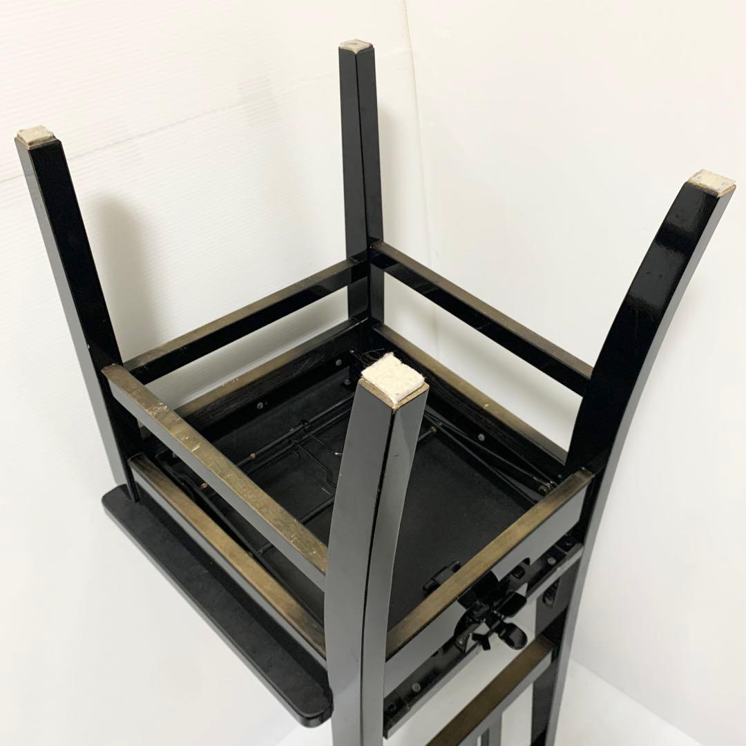 ピアノ椅子トムソン型 高低 背もたれ付き ヴィンテージ