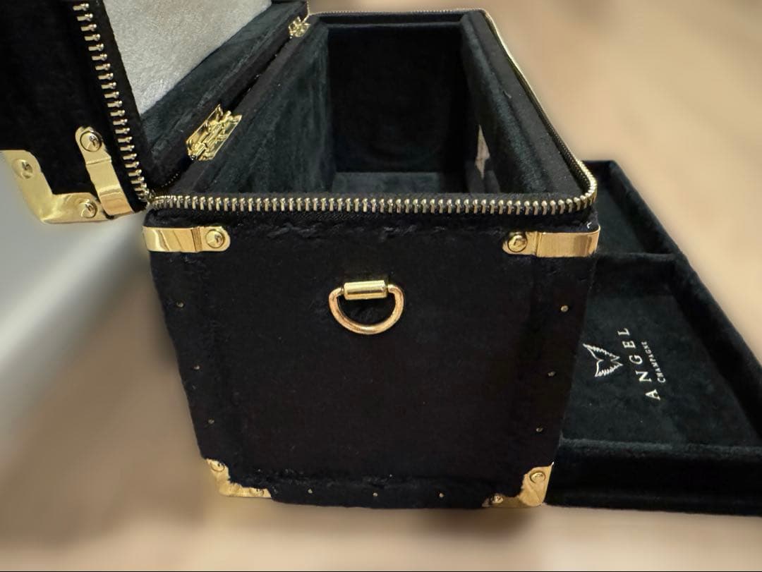 エンジェルシャンパン 5周年記念 ブラック ファージップタイプ 空瓶 ケース