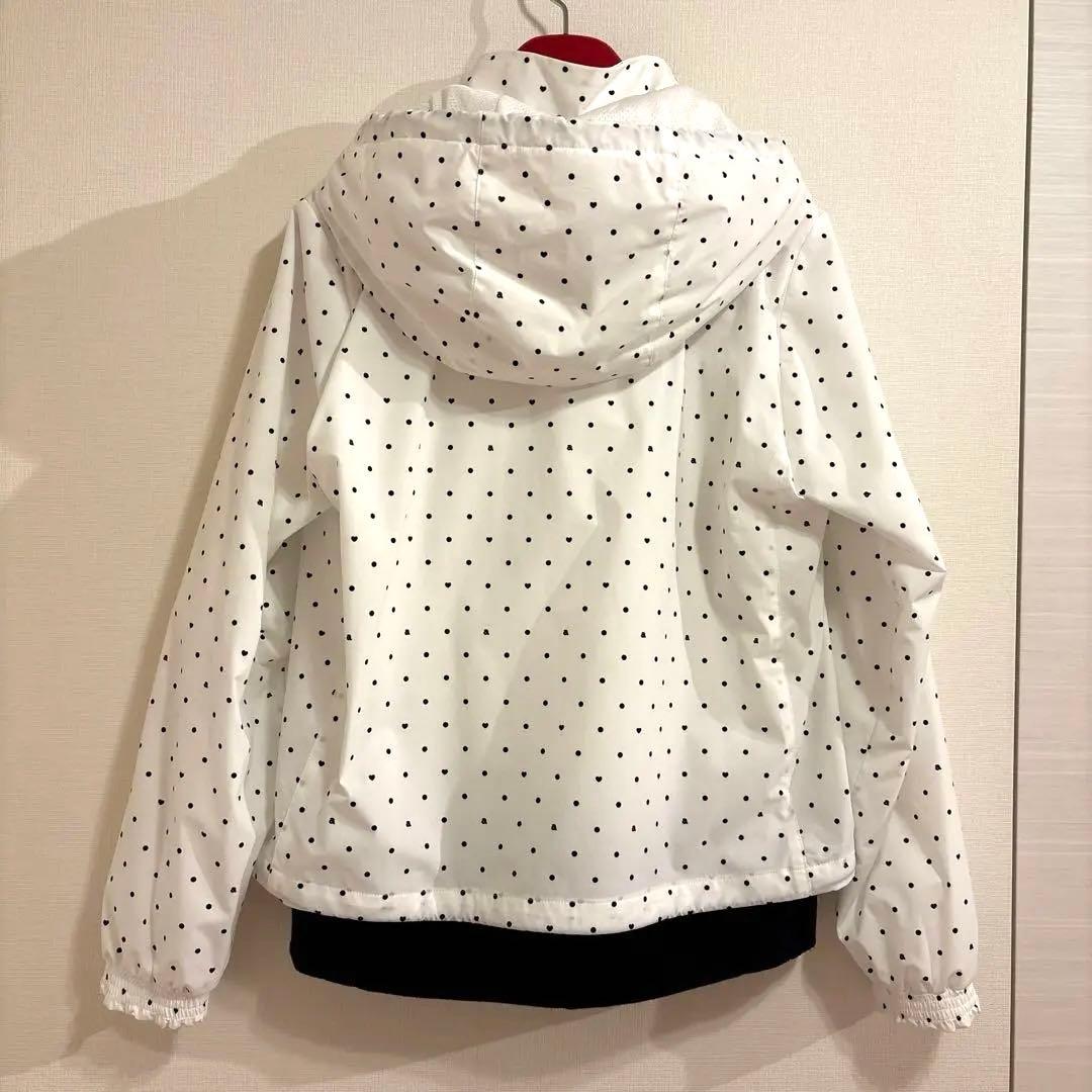 新作アルチビオ 保温撥水ドット柄ブルゾン 36 白 ジップジャケット