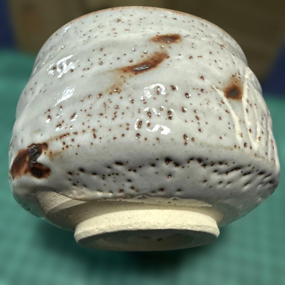 美濃焼 秀山窯 加藤秀山　志野茶碗 共箱付 茶道具 長期保管【未使用品稀少】