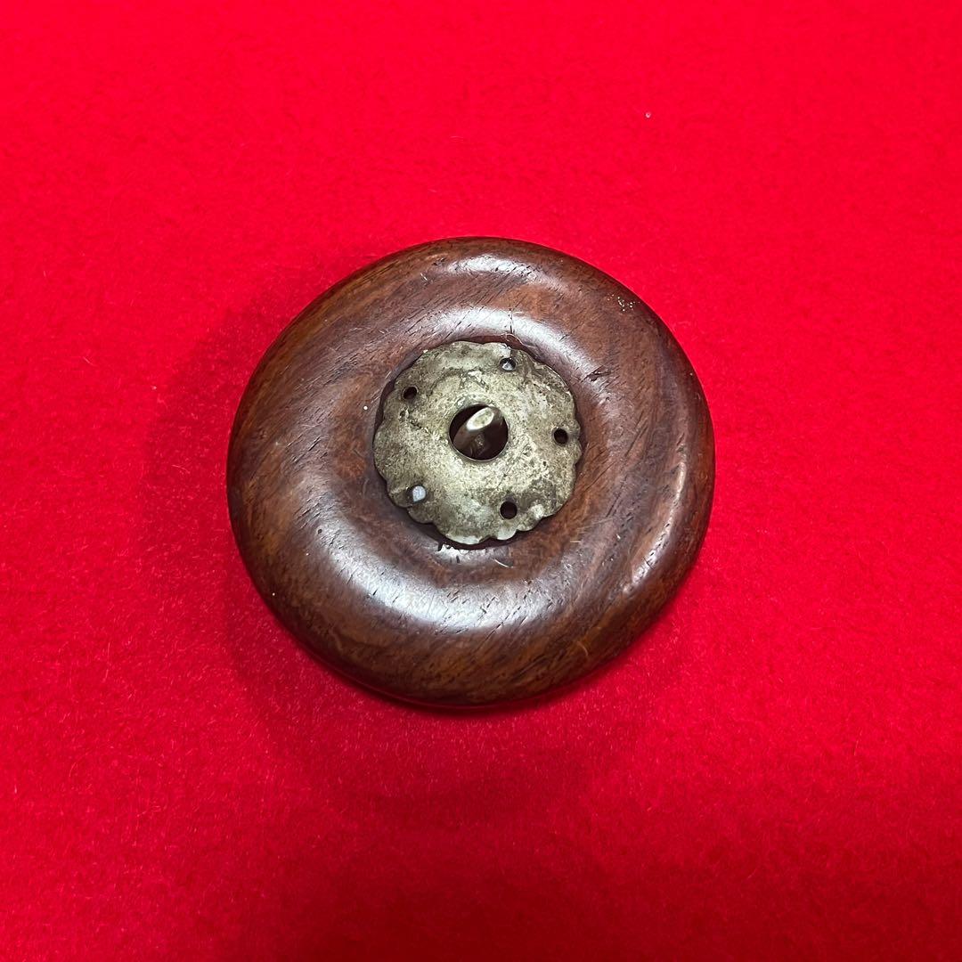 古美術 古道具アンティーク 木製根付け 提げ物 饅頭根付 古根付 腰提げ 提物