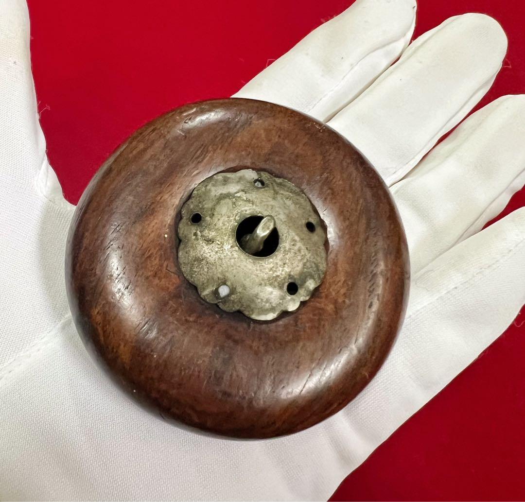 古美術 古道具アンティーク 木製根付け 提げ物 饅頭根付 古根付 腰提げ 提物