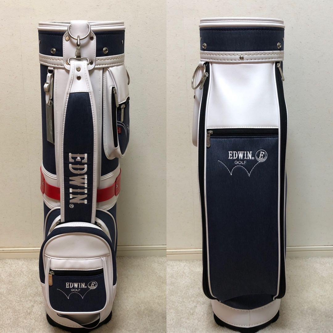 ほぼ未使用❗️希少　完売品❗️EDWIN キャディバッグ & ヘッドカバーセット