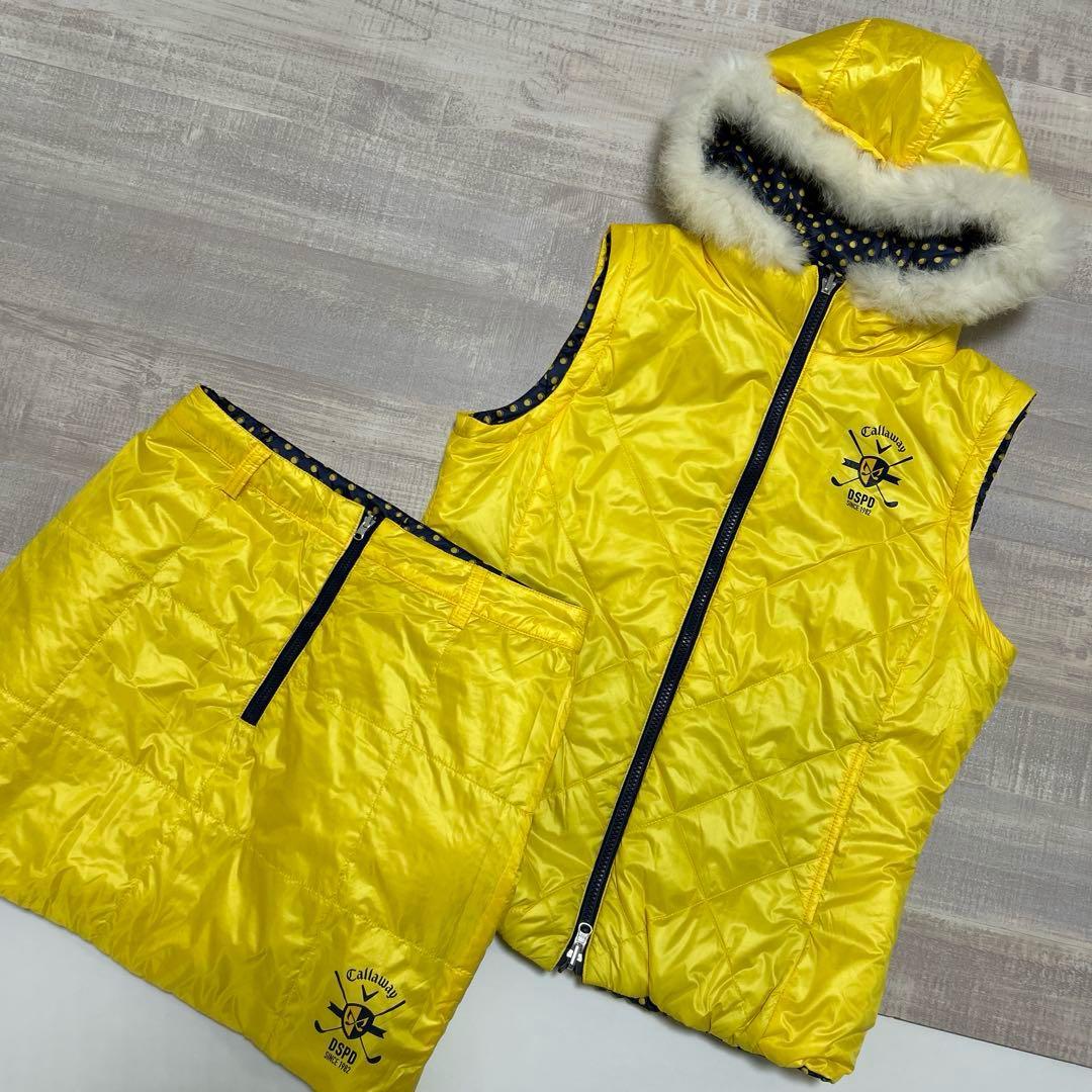 キャロウェイ★セットアップ★中綿★撥水★リバーシブル★フード着脱可能【サイズL】