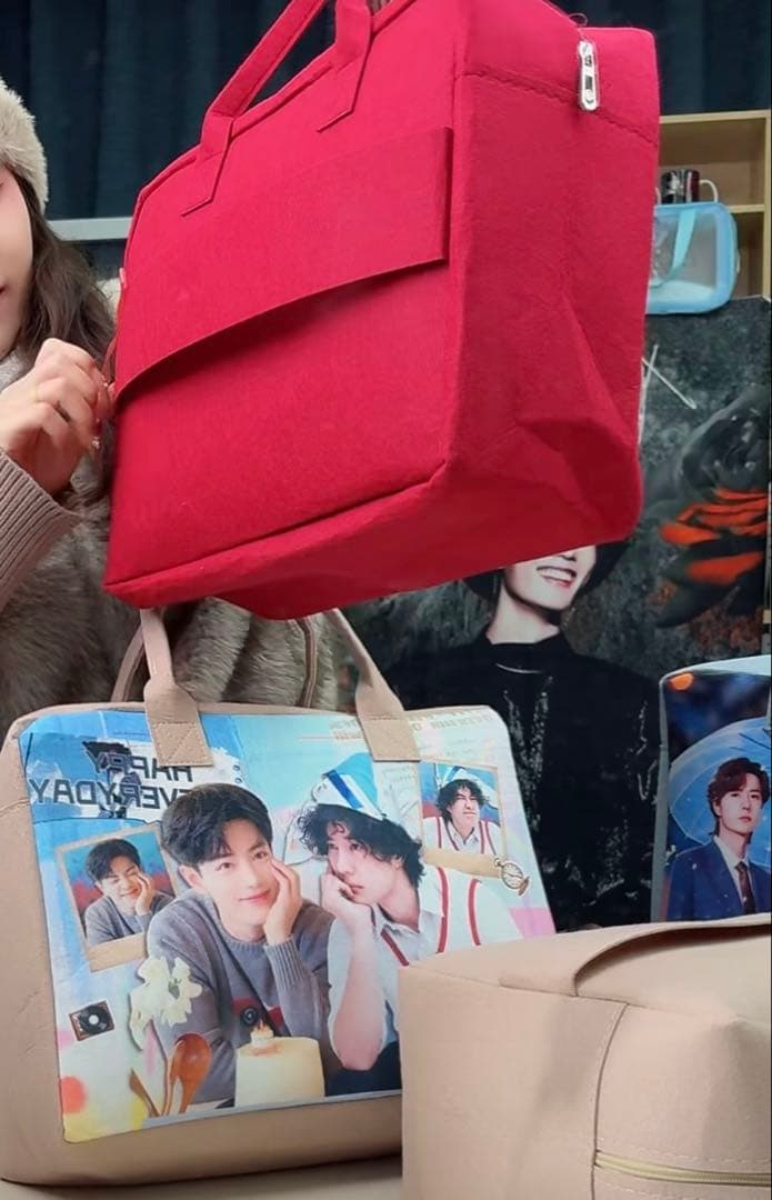 肖戦 王一博 衣物収納袋&旅行用フェルトバッグ　バッグ❣️5点セット確認用❣️119