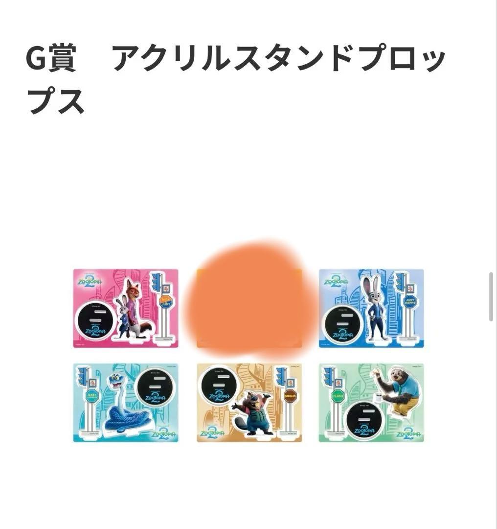 ズートピア2 Happyくじ B.E.F.G.H.I.J.K賞