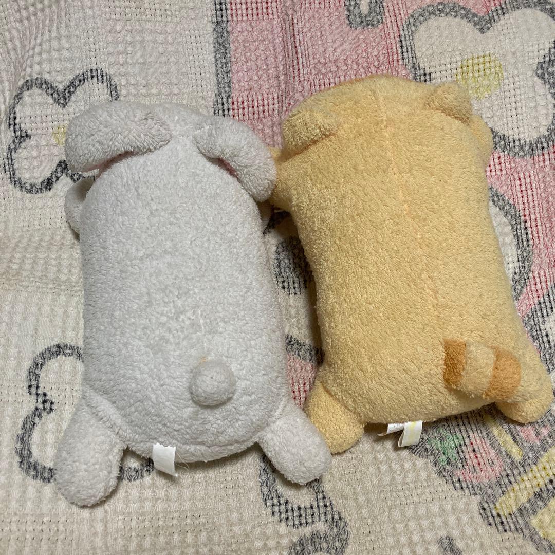 フリッカまつもと　ウサギ＆タヌキ　ぬいぐるみ　中古品　バラ売り不可