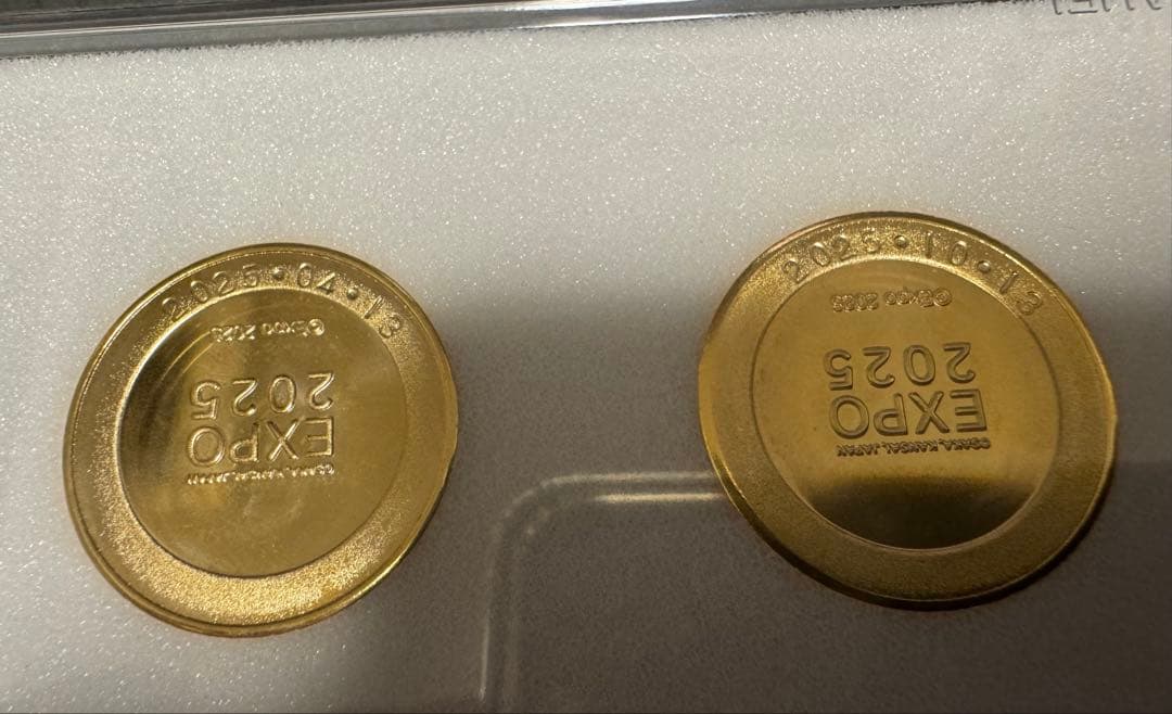 開幕閉幕日付刻印済み　万博記念メダル ミャクミャク レリーフ Expo2025