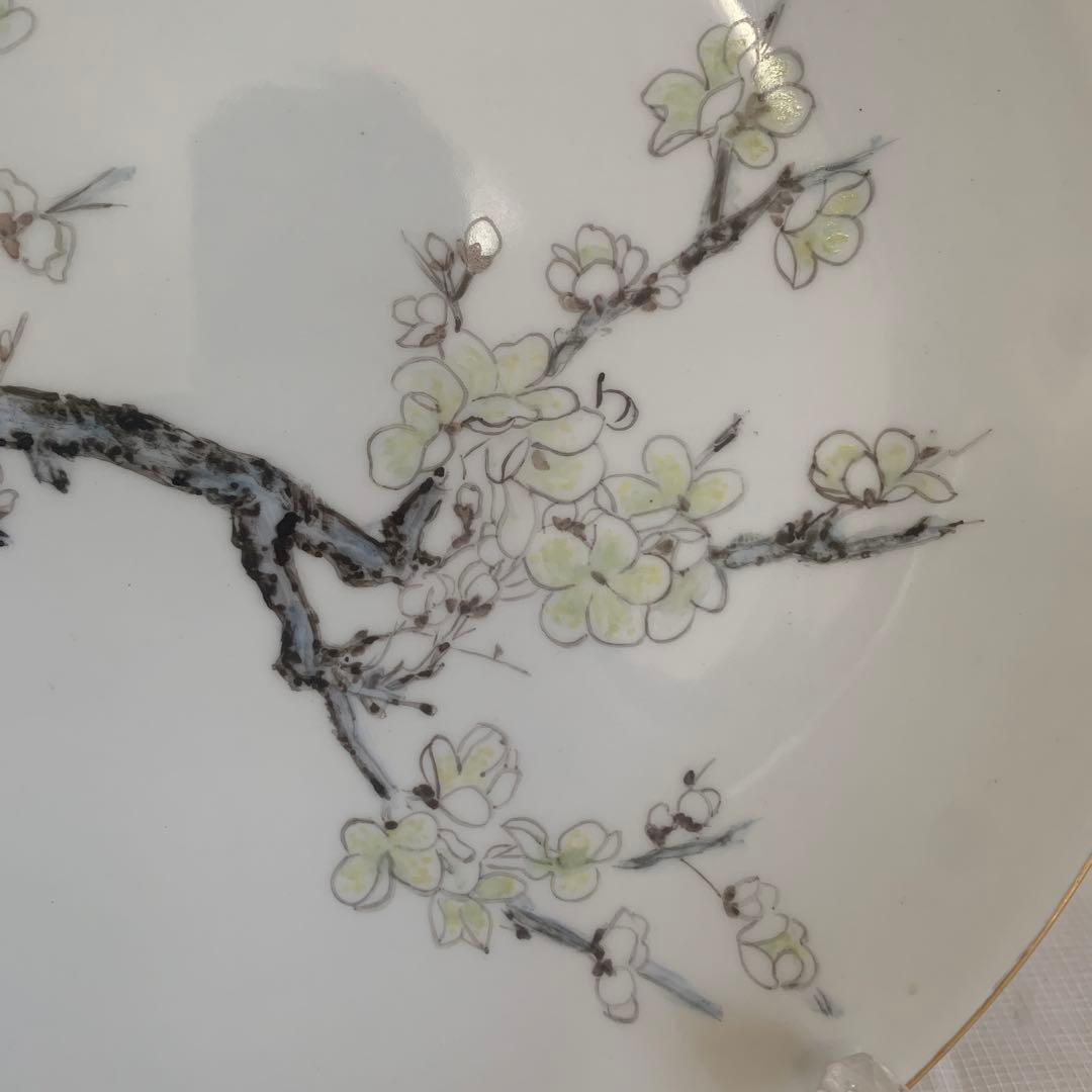 中国美術 粉彩皿 名工 広西北流 24cm唐物/景徳鎮その2