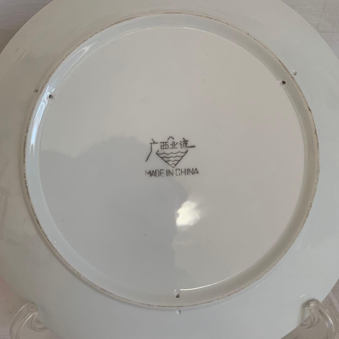 中国美術 粉彩皿 名工 広西北流 24cm唐物/景徳鎮その2