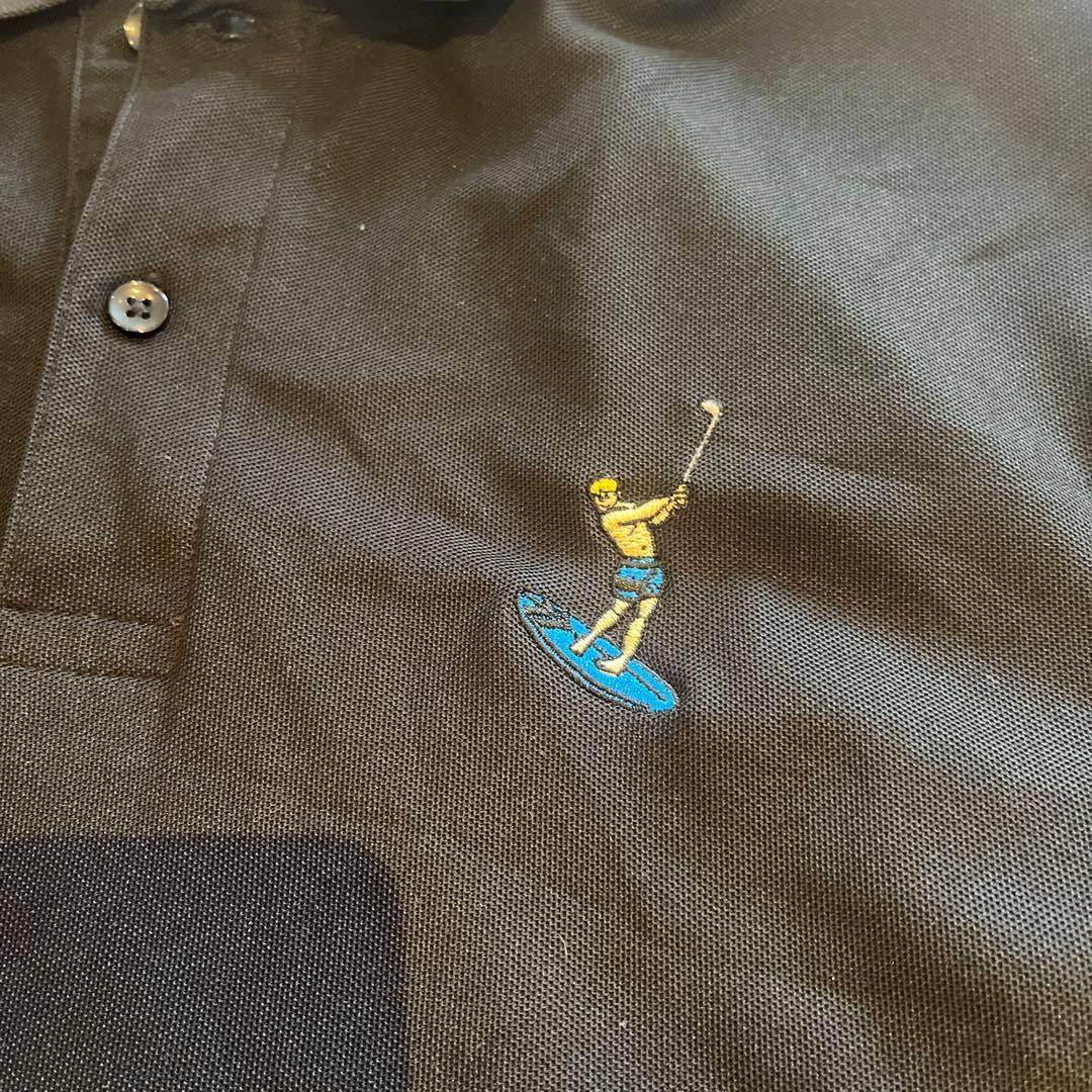 【最終値下げ】ゴルフの季節到来！初期　パシフィックゴルフクラブ　黒のポロシャツ