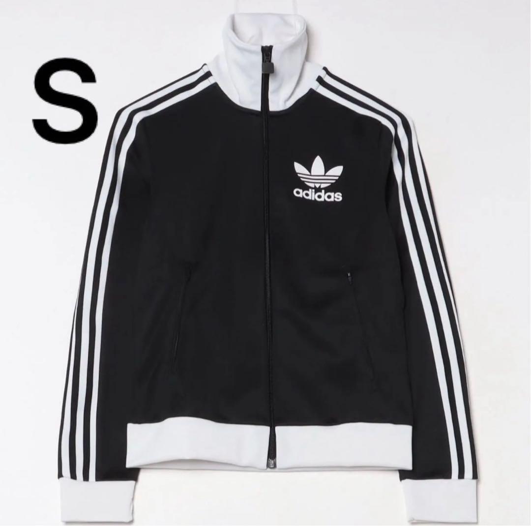 adidas アディダス　オリジナル　黒　S トラックジャケット　刺繍ロゴ