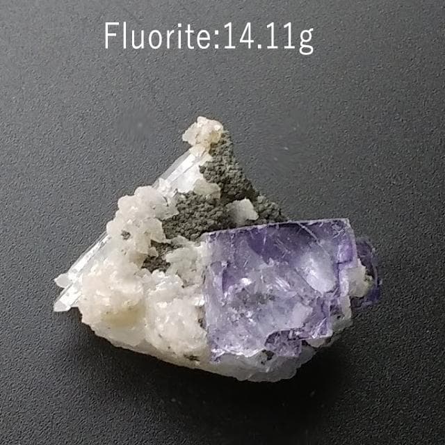14.11g　パープルフローライト　鉱物標本　フローライト