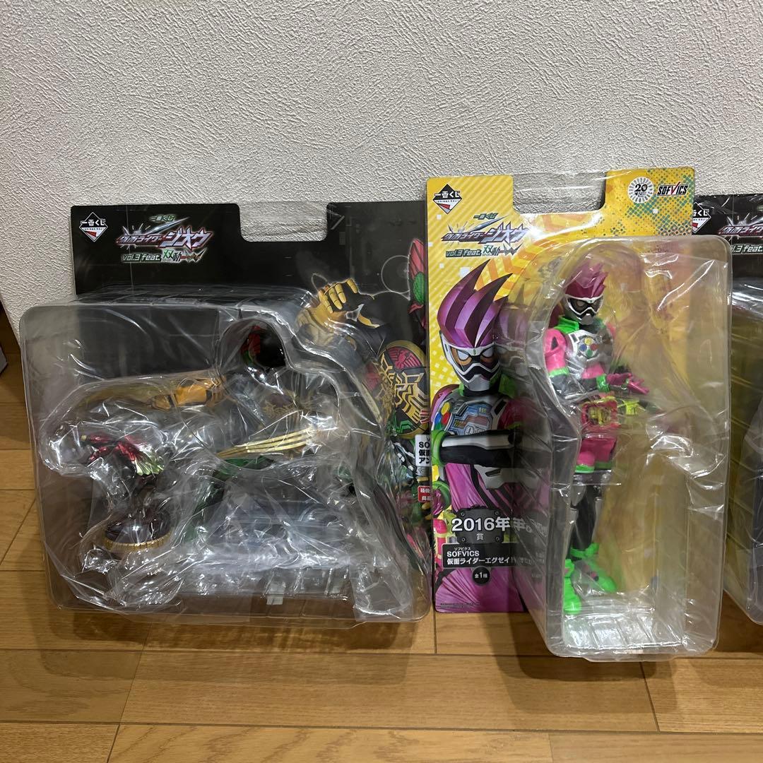 一番くじ 仮面ライダージオウ 双動 オーズ ダブルW エグゼイド ソフビクス