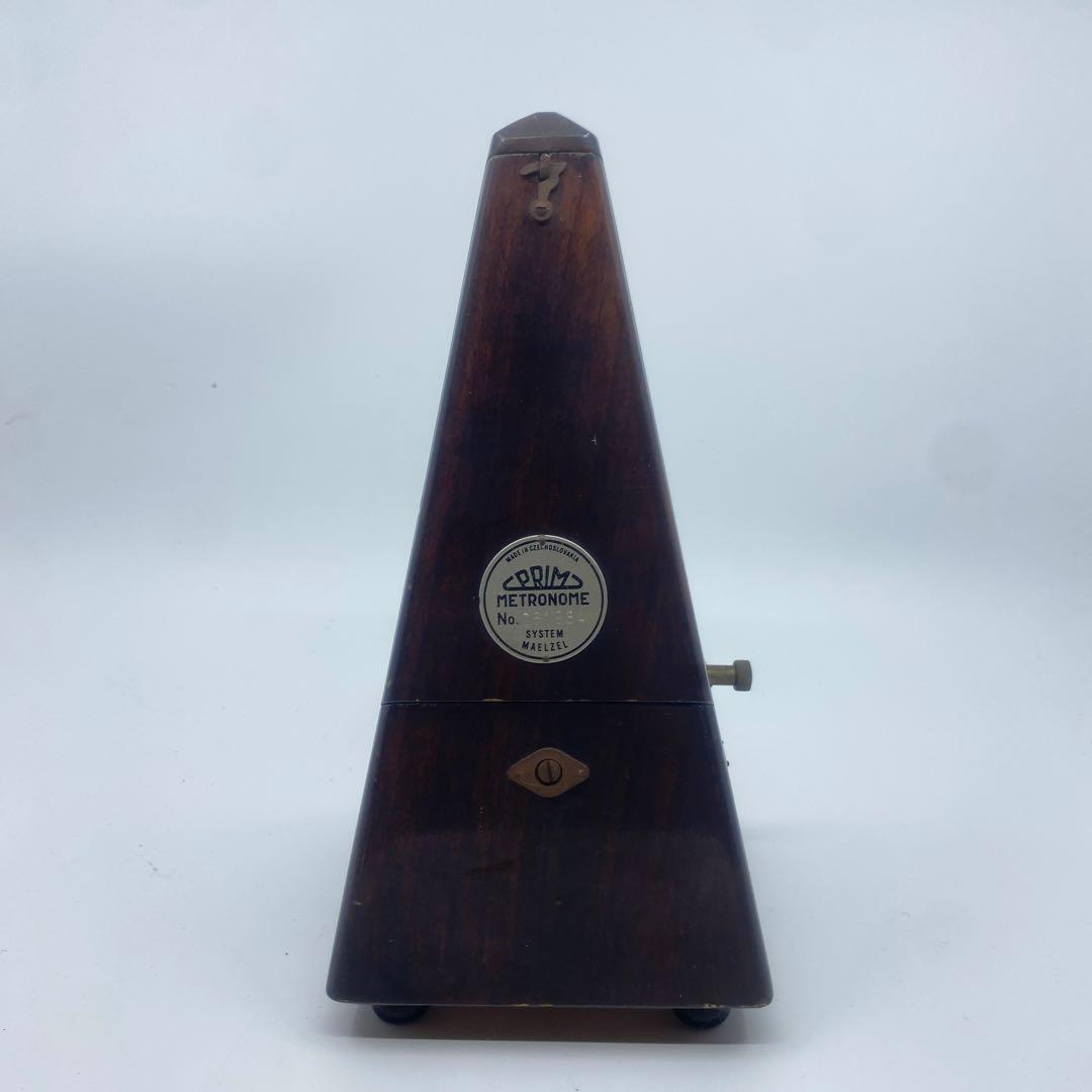 チェコスロバキア PRIM メトロノーム 木製 動作確認済 巻きネジ欠品