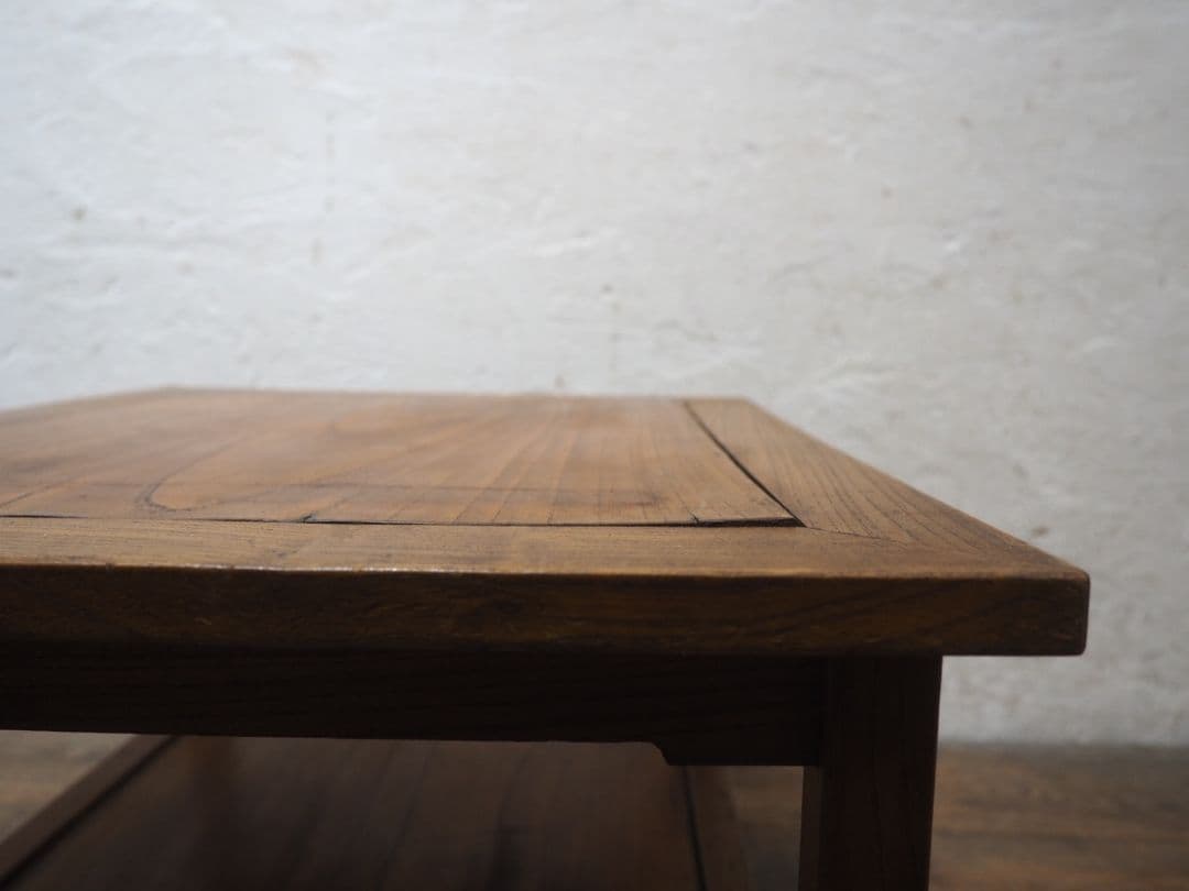 1309 欅のレトロな陳列台　展示台　花台　ローテーブル　和モダン　アンティーク