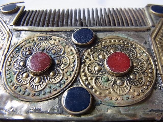 ★X1701★アンティーク　櫛　トルクメニスタン　髪飾　装身具　装飾品