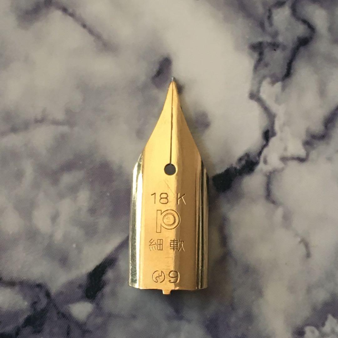 #0219 オーバーホール済み 万年筆 PLATINUMプラチナ ロング 18k