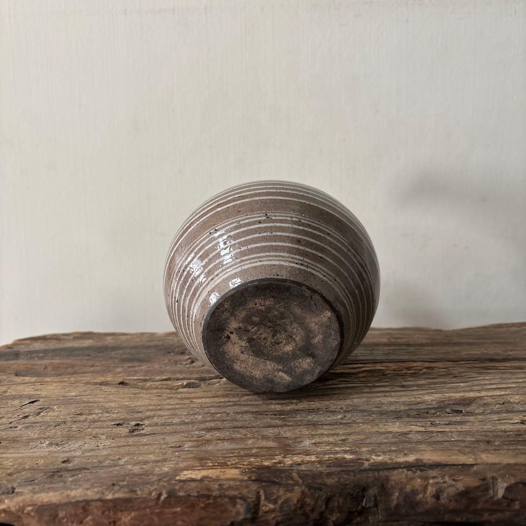 古丹波焼　えへんイッチン徳利　古陶磁.アンティーク.花入.古民芸.筒描　検:李朝