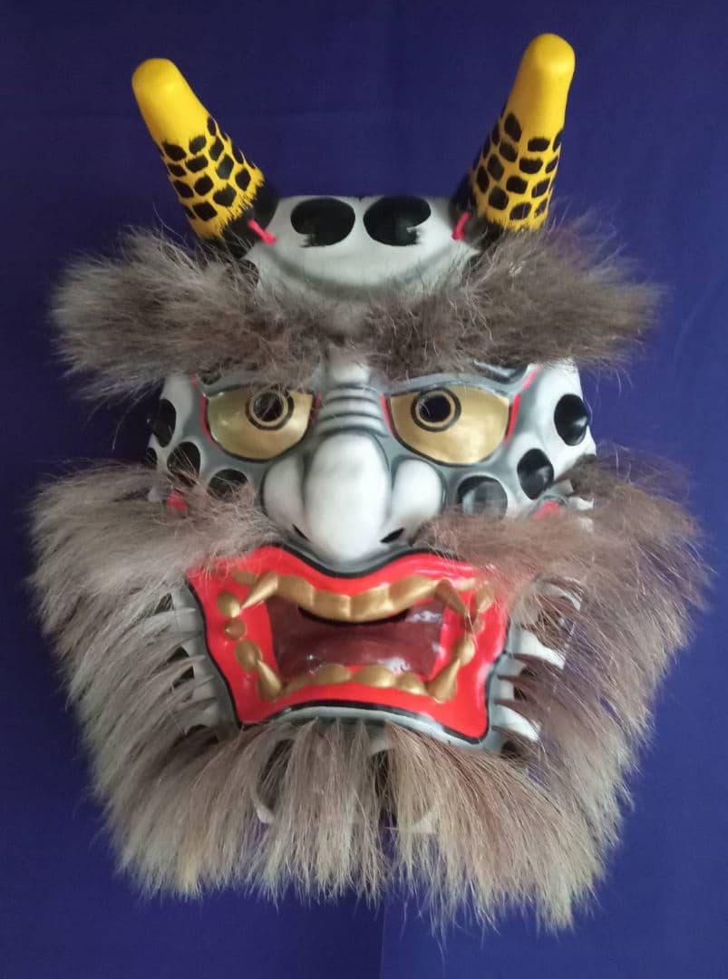神楽面（鐘馗の鬼）　伝統工芸　石見神楽　広島神楽　芸北（北広島）　日本