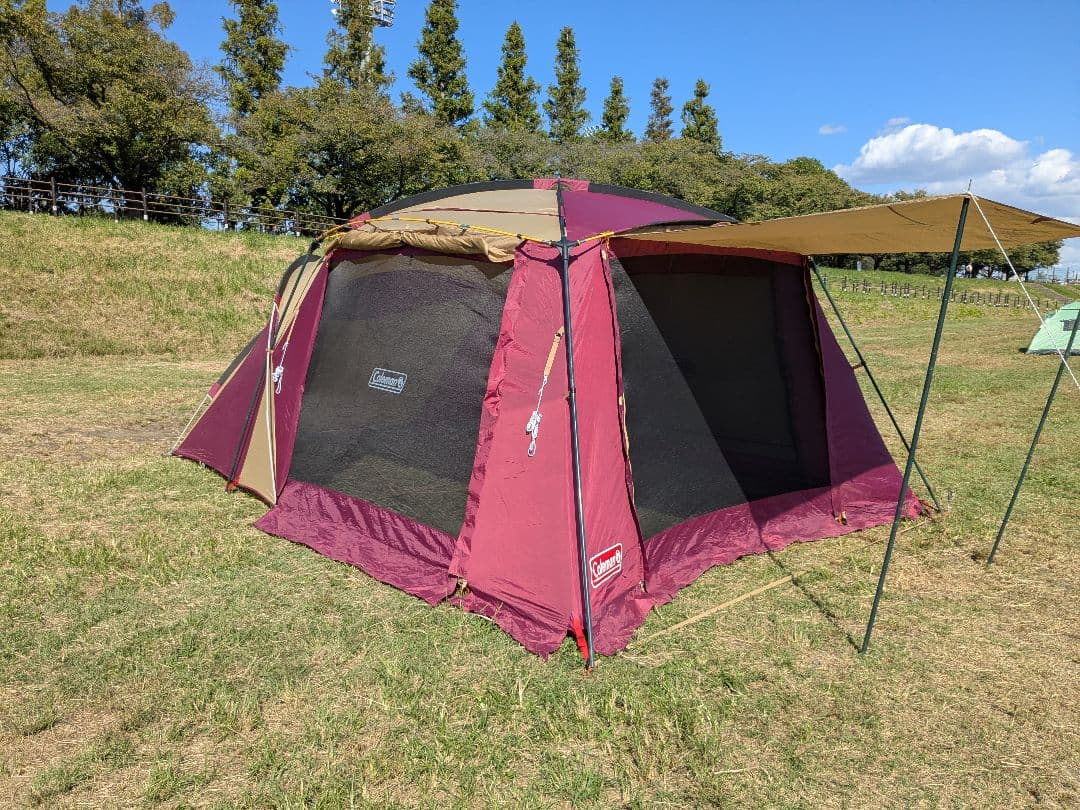 コールマン　ラウンドスクリーン2ルームハウス（バーガンディ）ツールームテント