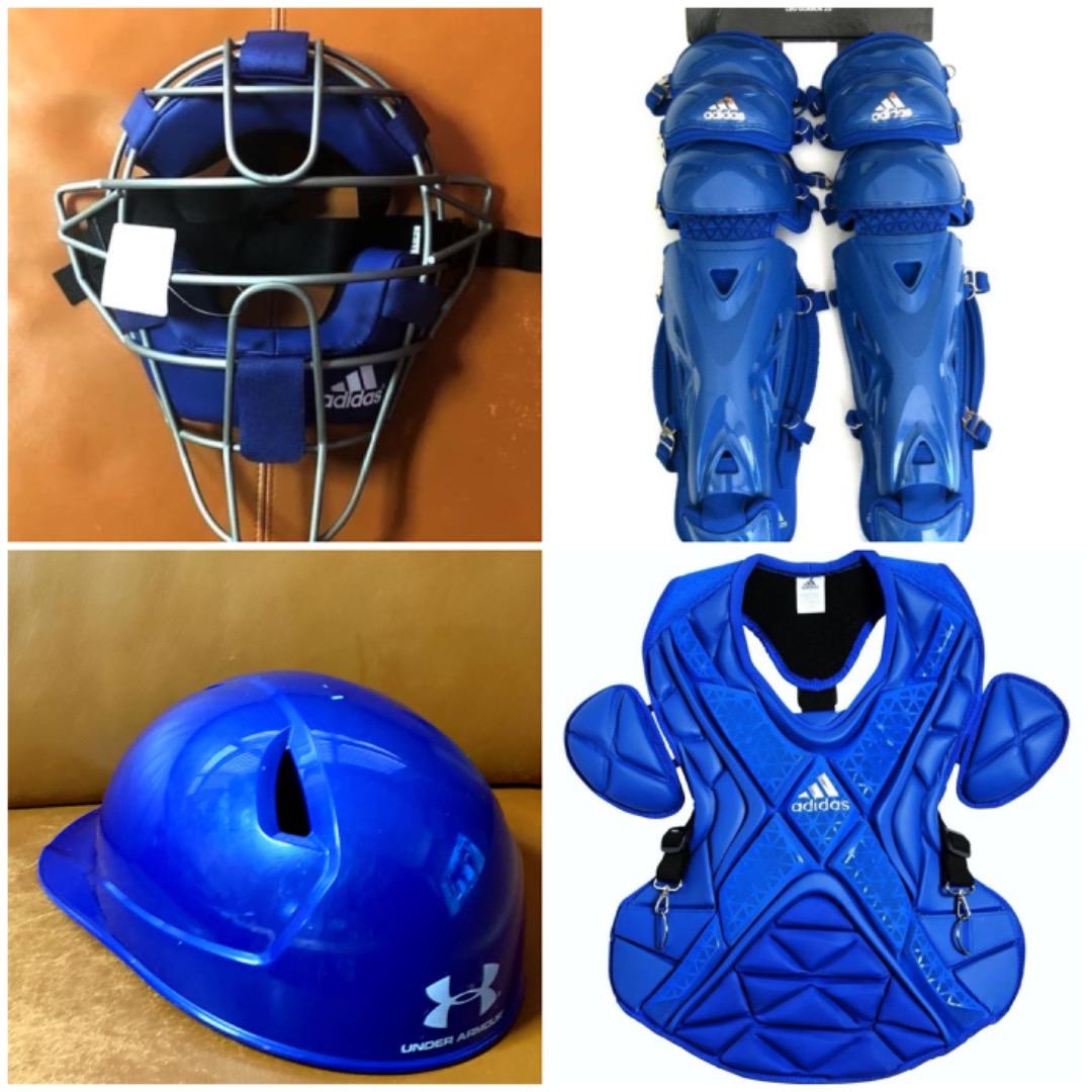 新品アメリカ限定最高級 adidasキャッチャー３点セット＋UAヘルメット