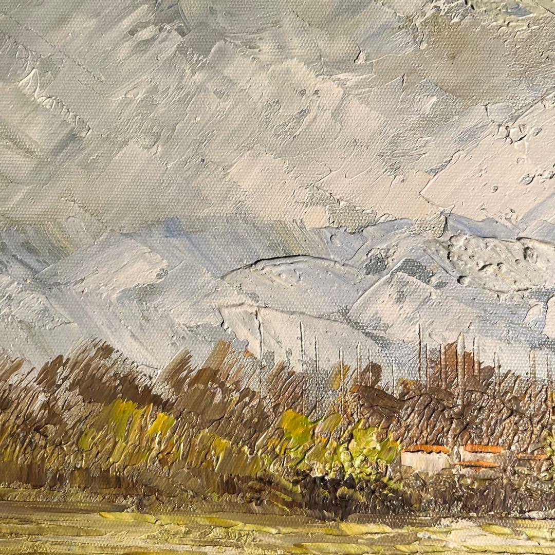 手描き油絵 菜の花畑 絵画 インテリア 油彩画