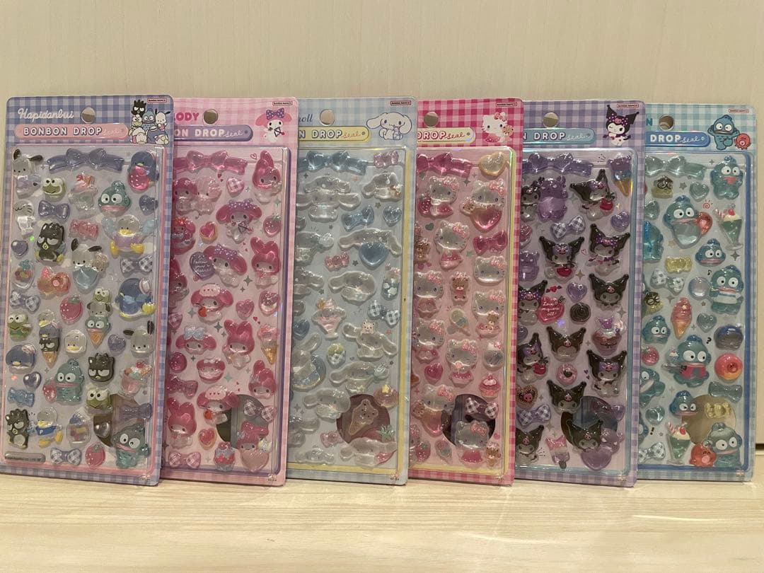 【正規品】サンリオ第二弾　ボンボンドロップシール　6セット