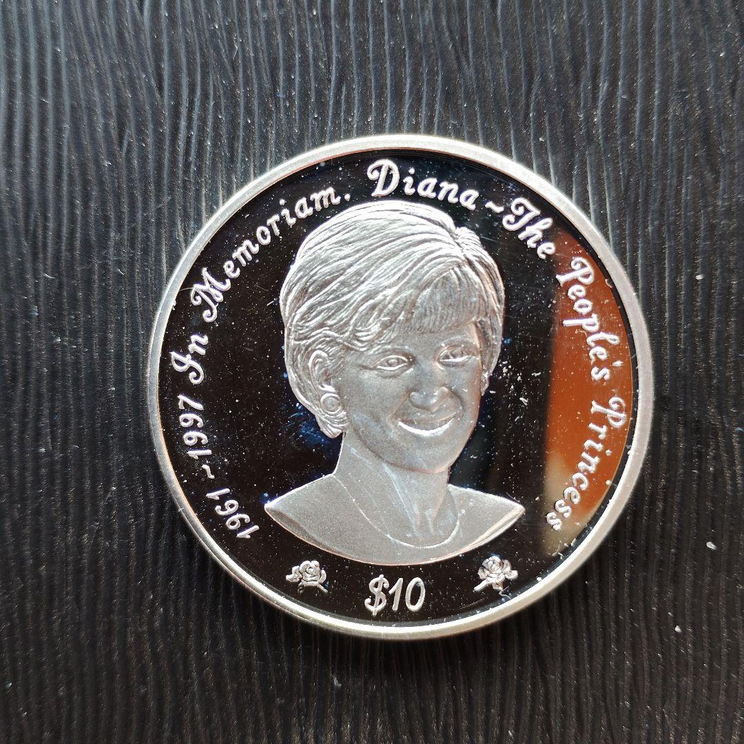 .925　メダル　ダイアナ妃　　貨幣　銀製　発行記念　公式記念　銀盃　銀杯